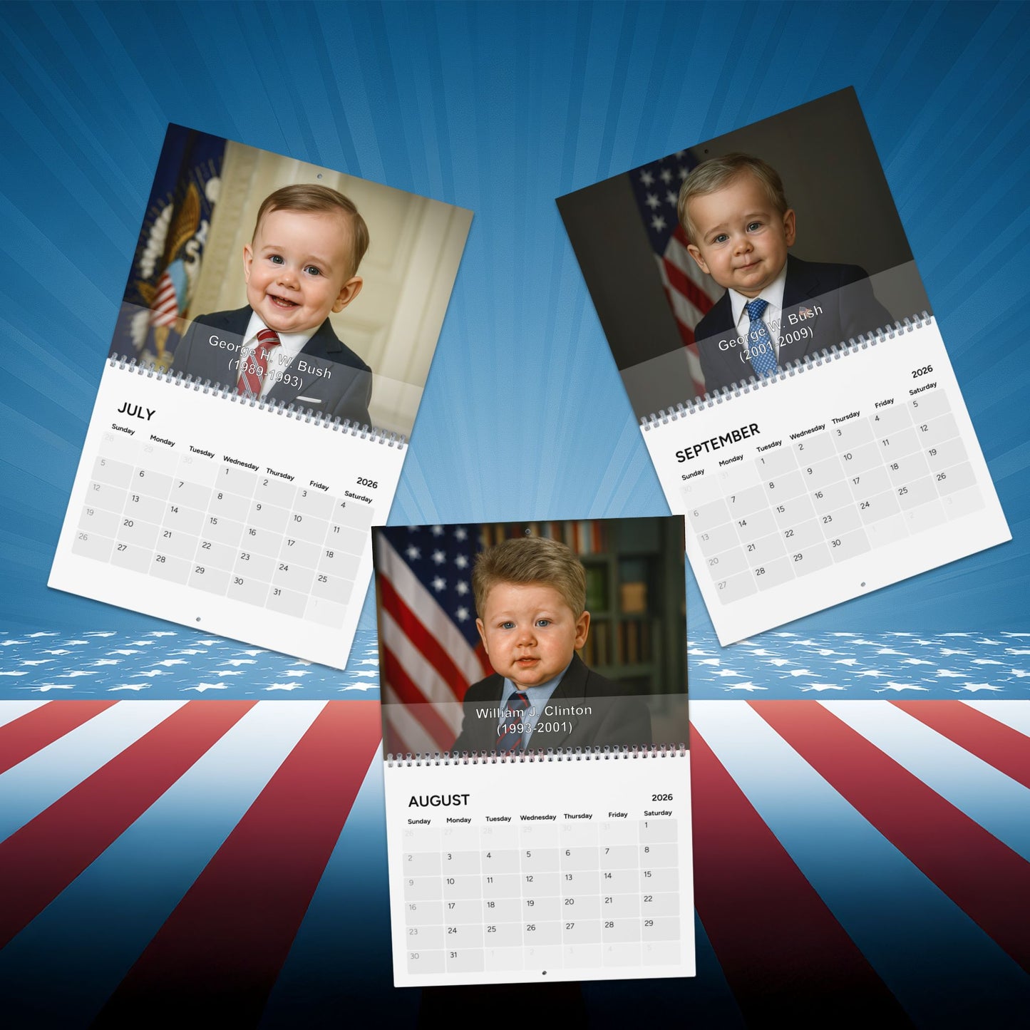 Diaper Diplomacy's 2026 Presidential Calendar — “Baby’s First Oval Office” Edition