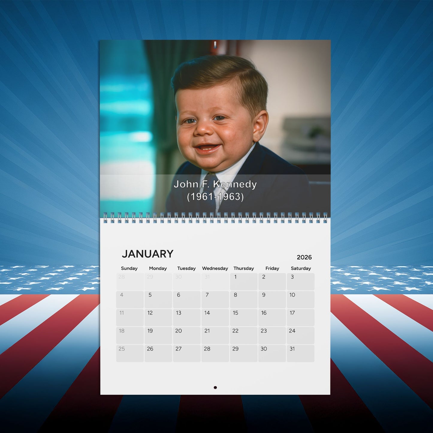 Diaper Diplomacy's 2026 Presidential Calendar — “Baby’s First Oval Office” Edition
