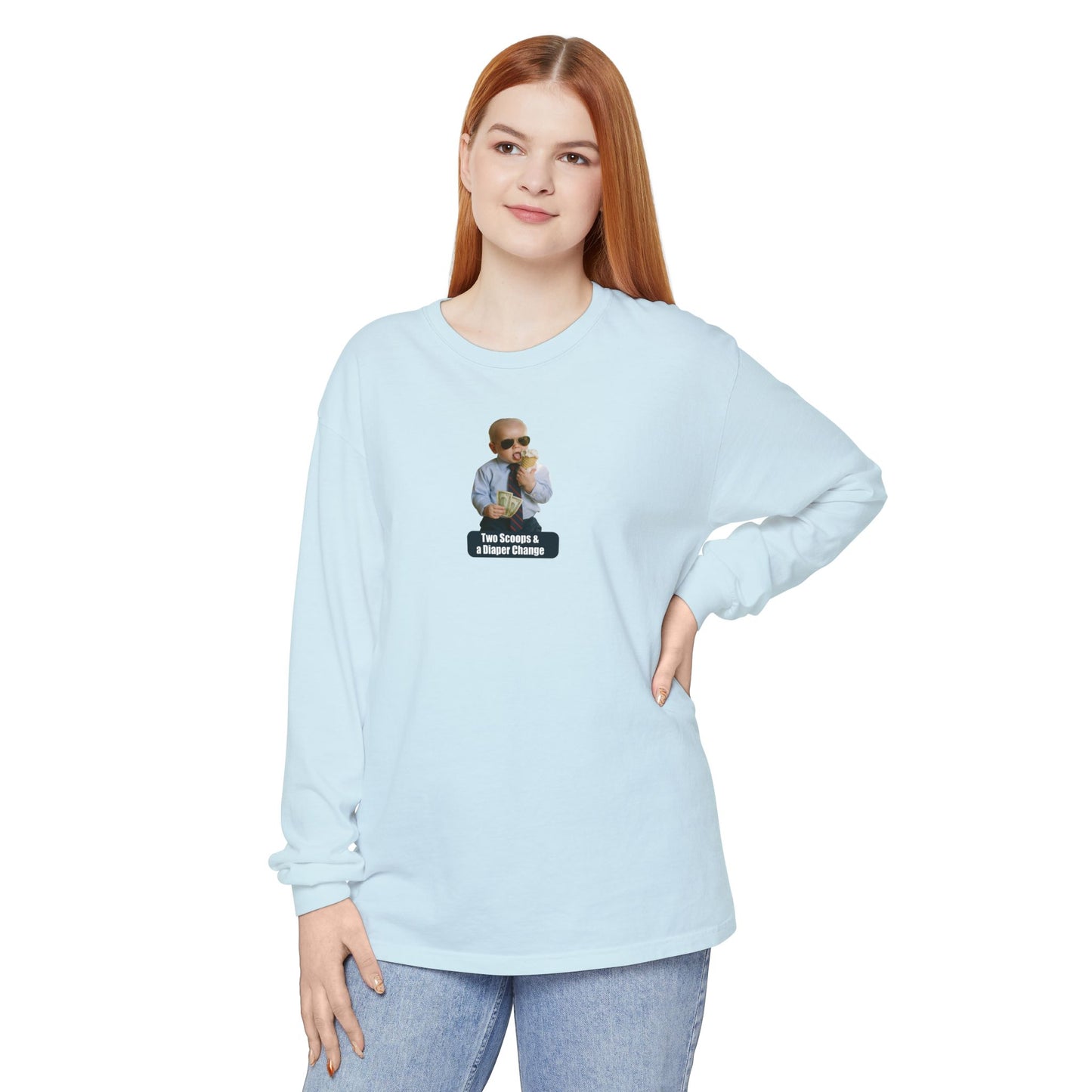 Two Scoops & a Diaper Change Long Sleeve Shirt - Joe Biden