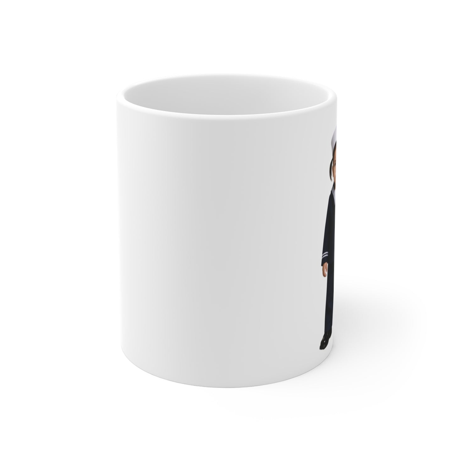 Tiny Command Mug - Navy Modern Dress Uniform Asian Female