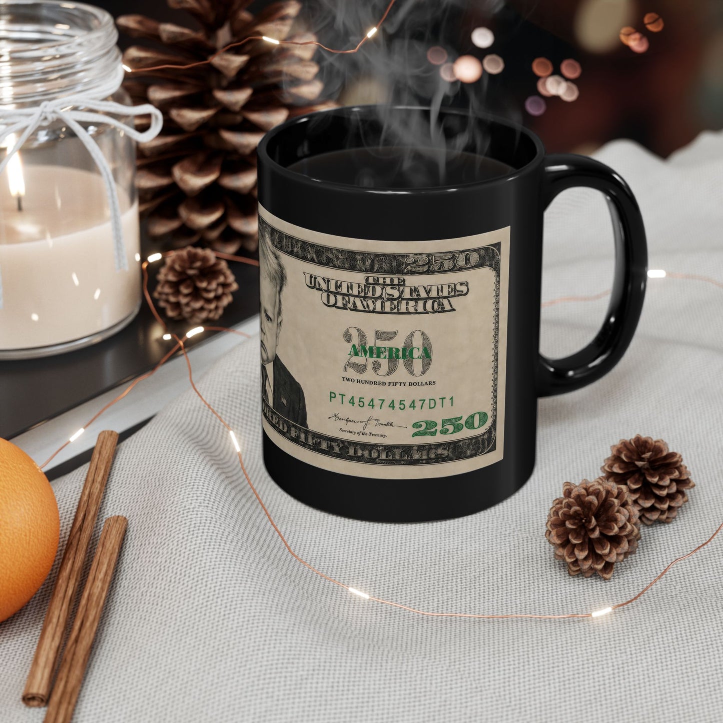 "Make America 250 Again" Black Mug - Donald Trump