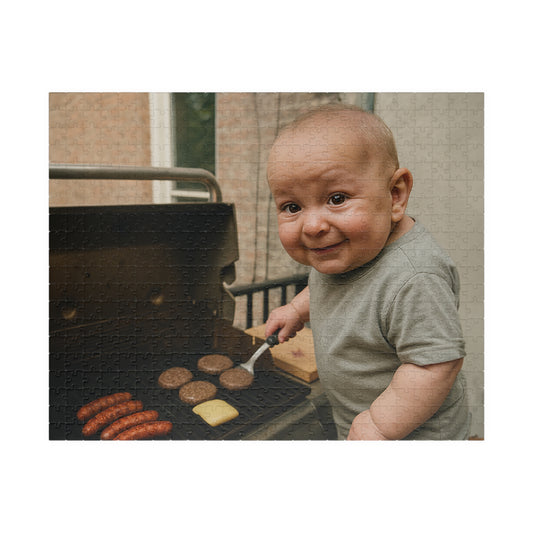 "Baby Chuck’s Cheeseburger Chaos" - Puzzle (520 Pieces)