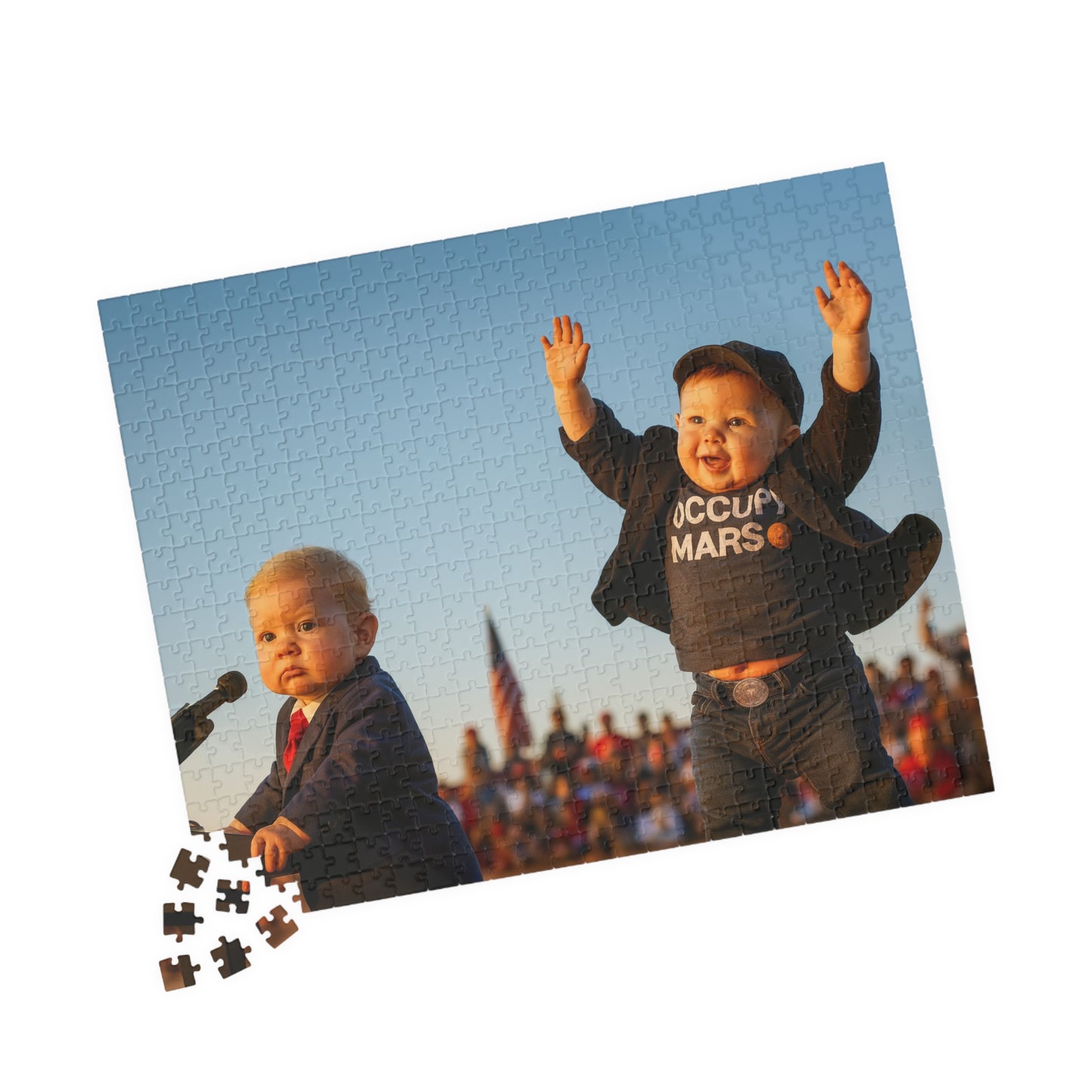 Victory Jump Puzzle (520 Pieces) - Donald J. Trump + Elon Musk