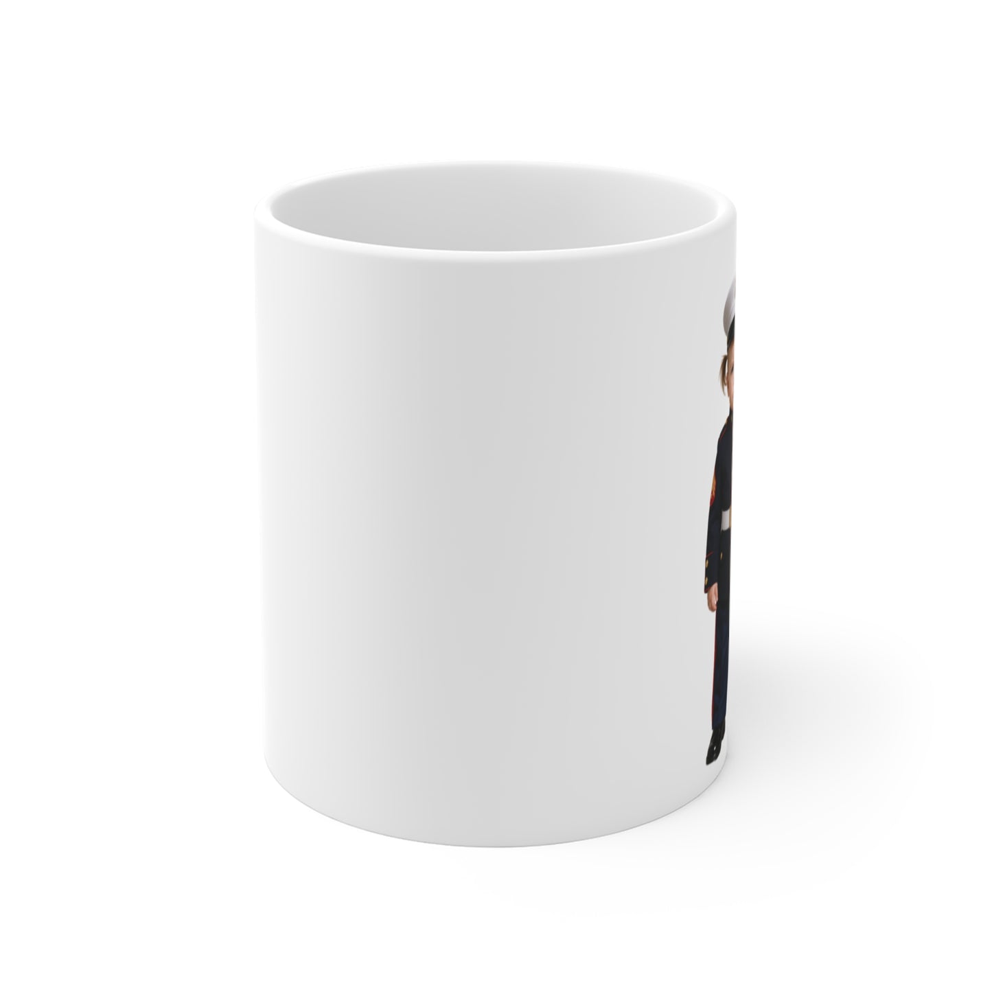 Formation Coffee Mug - Marine Corps Modern Dress Uniform White Female