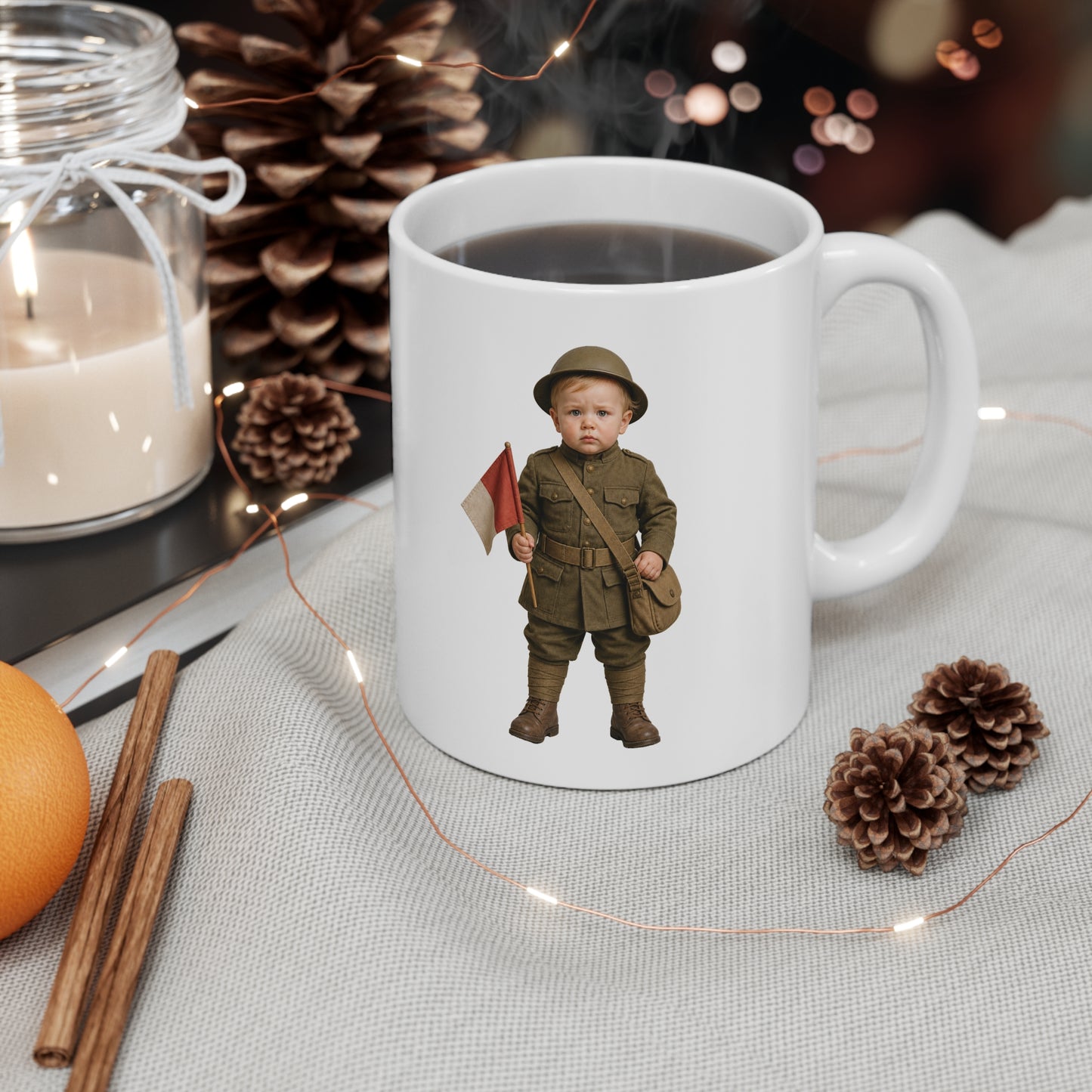Duty Desk Mug - Army World War I Doughboy Signal Runner