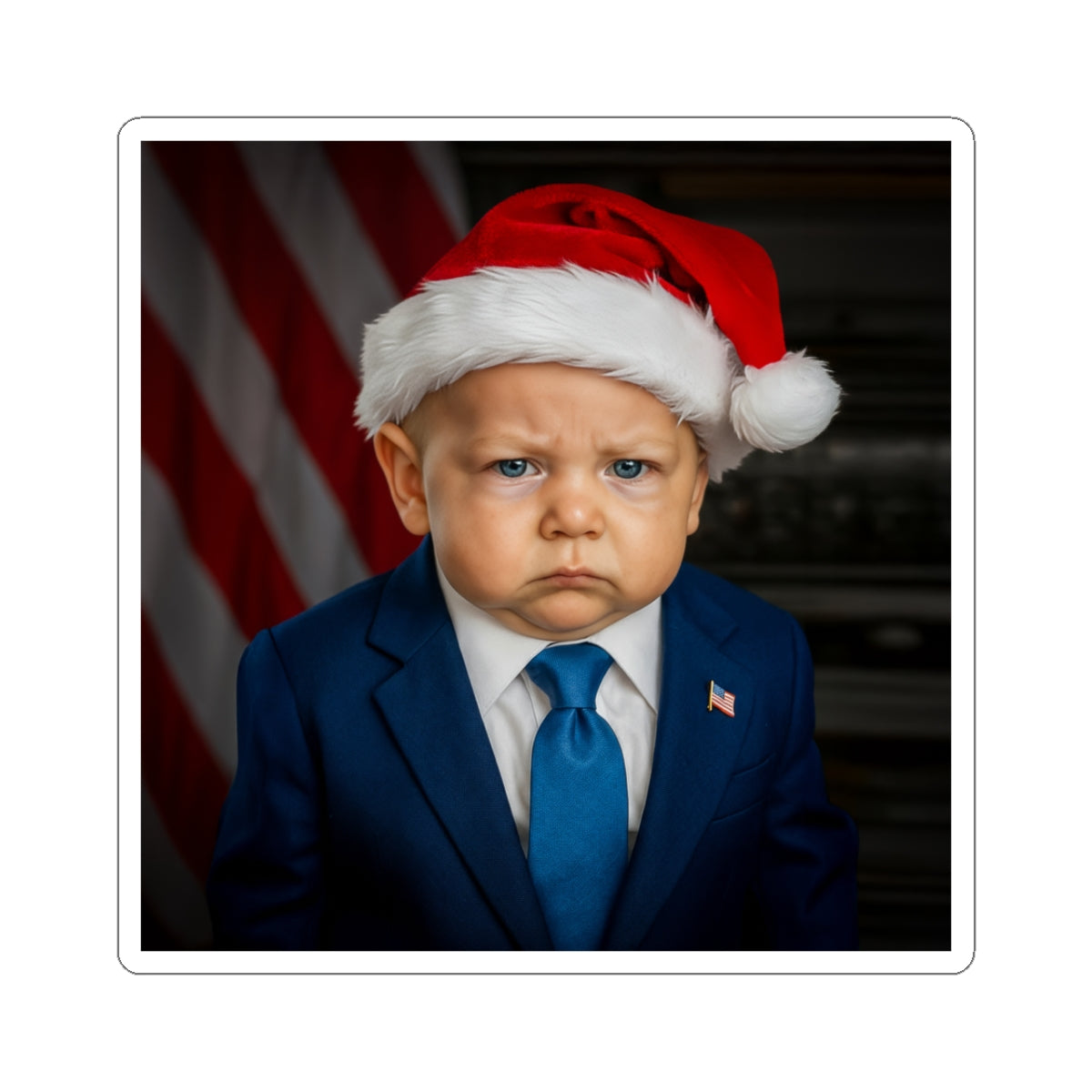 Make Chrismtas Great Again Sticker - Donald J. Trump