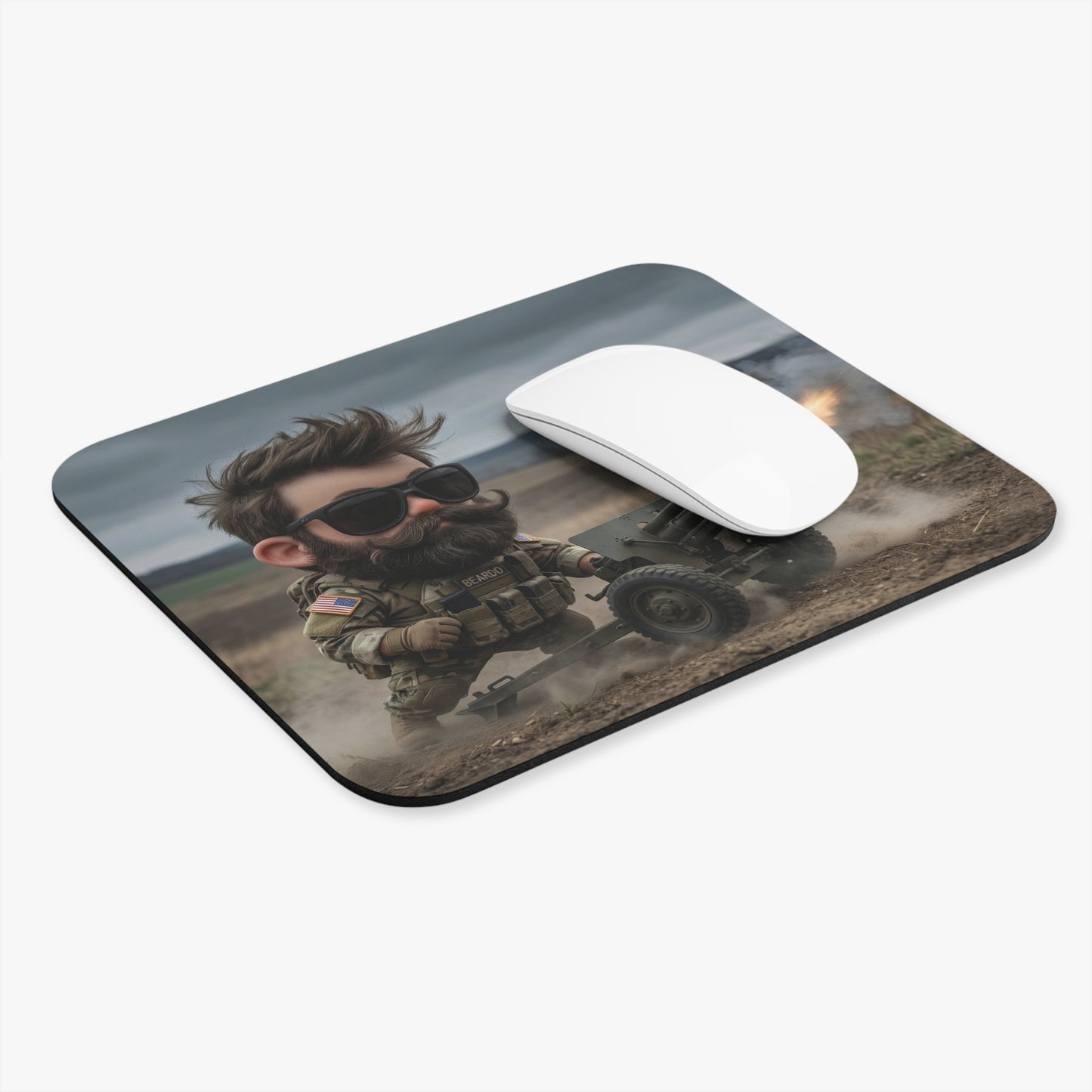 Artillery Unit Mouse Pad: Fire Direction Desk Center - Beardo