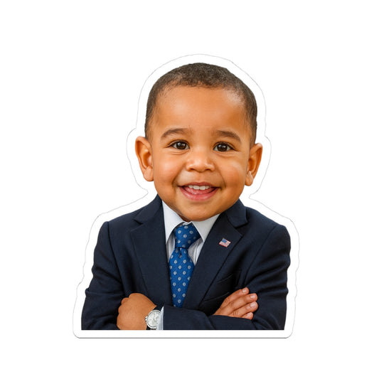 Let Me Be Clear… It Sticks Sticker - Barack Obama