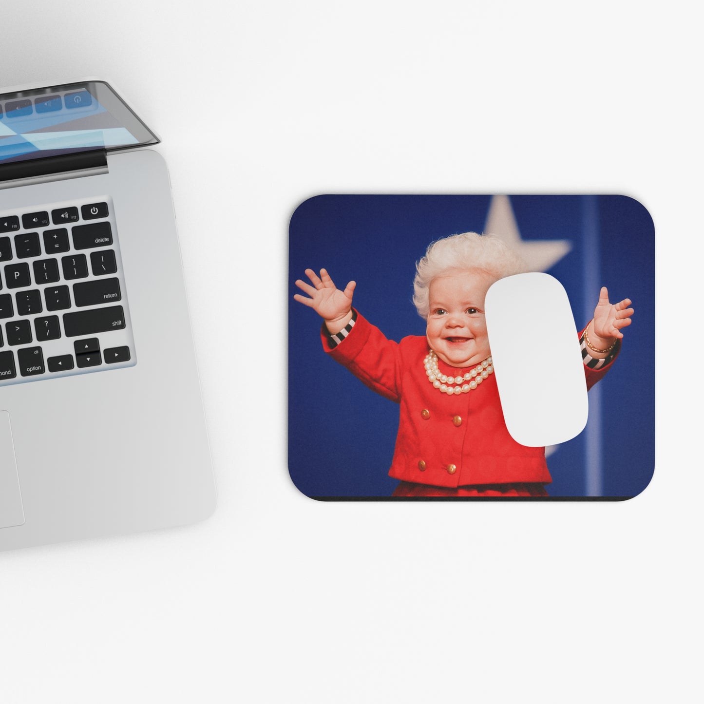 Click Kindly Mouse Pad - Barbara Bush