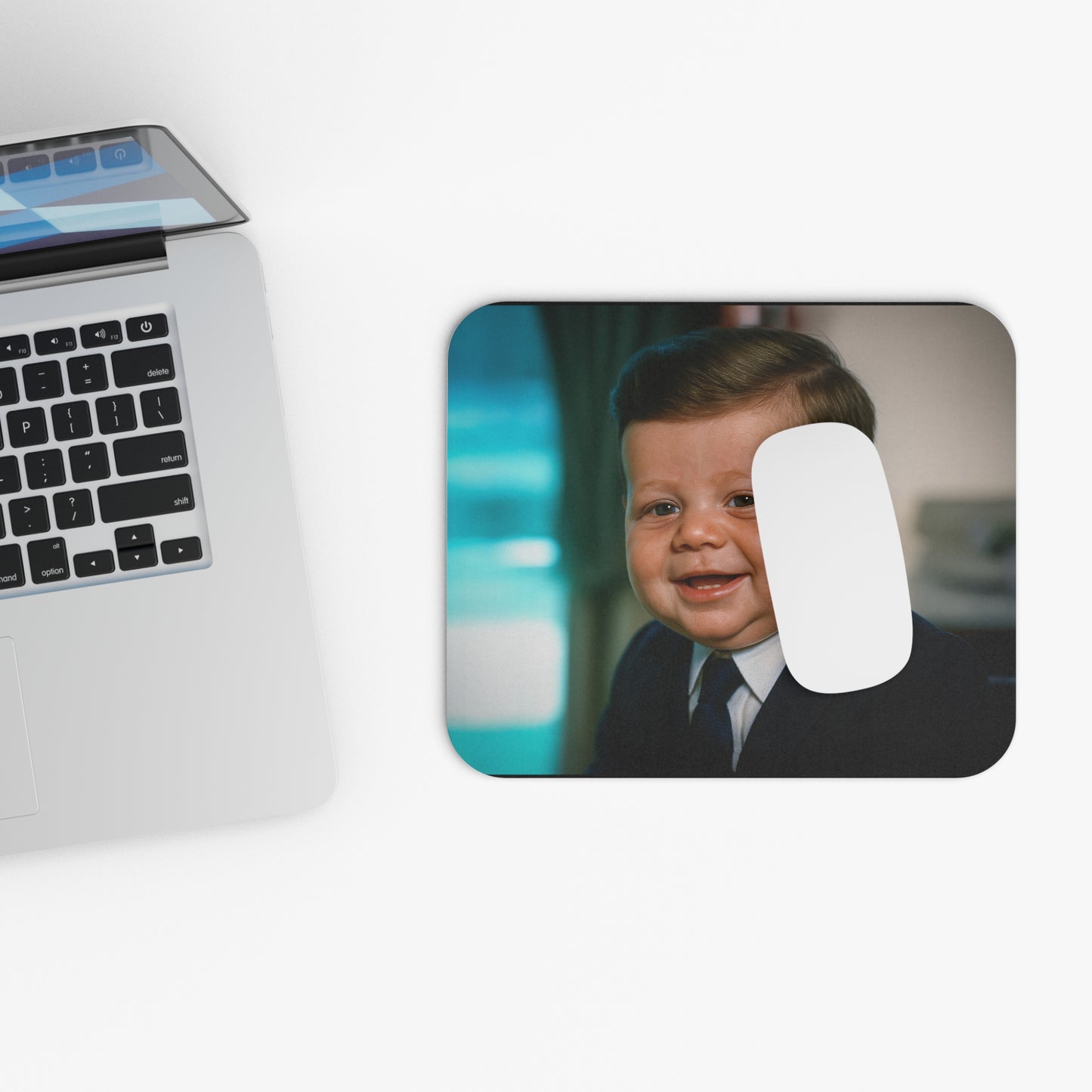 Click to the Moon Mouse Pad - John F. Kennedy