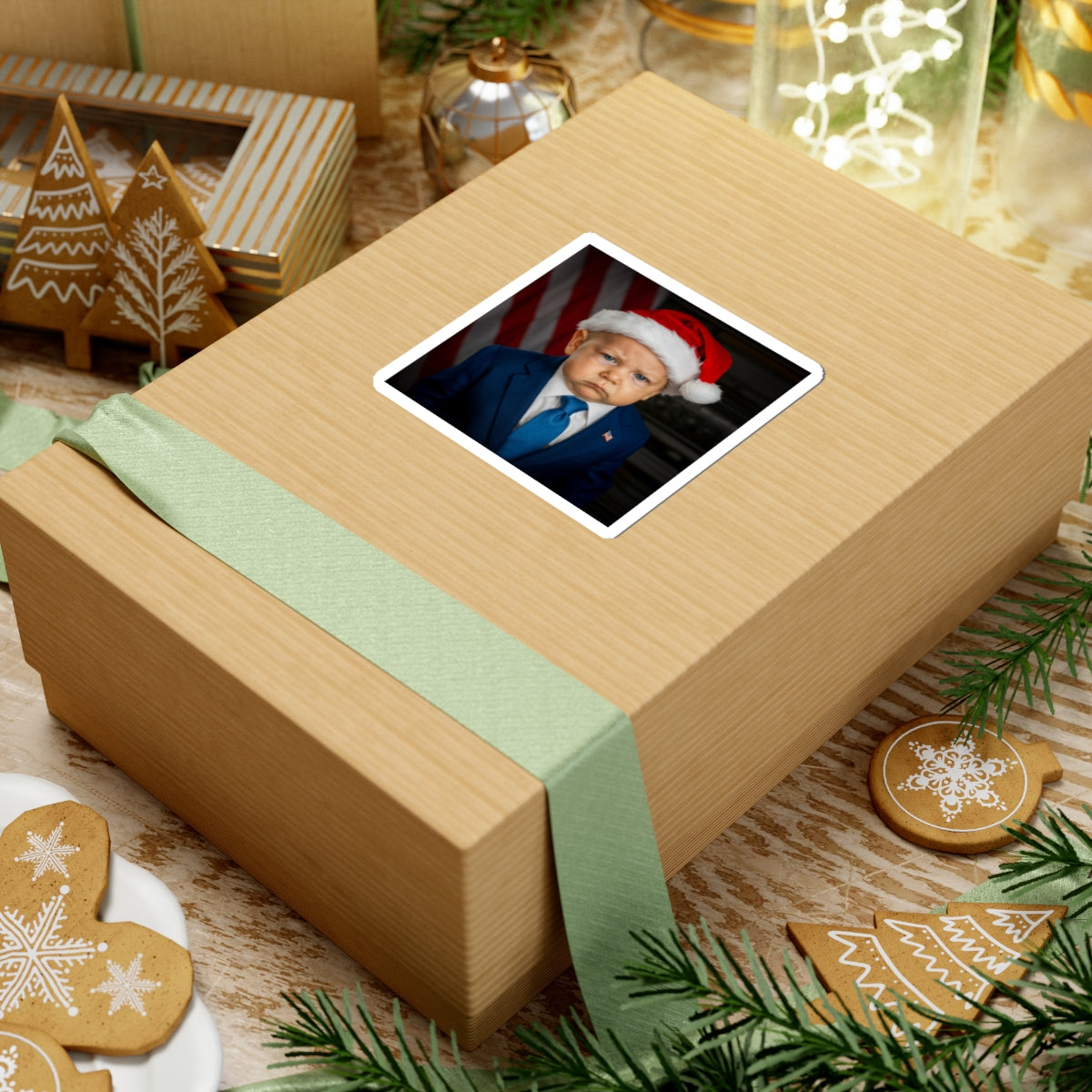 Make Chrismtas Great Again Sticker - Donald J. Trump